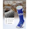 image:imageOutdoorMaster Merino Wool Ski Socks for Kids Boys amp Girls Thermal Winter Warm Snowboarding Socks for Cold WeatherZ Blue Grey