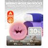 image:imageOutdoorMaster Merino Wool Ski Socks for Kids Boys amp Girls Thermal Winter Warm Snowboarding Socks for Cold WeatherZ Peach Pink
