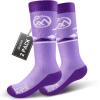 image:imageOutdoorMaster Merino Wool Ski Socks for Kids Boys amp Girls Thermal Winter Warm Snowboarding Socks for Cold WeatherZ Purple