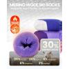 image:imageOutdoorMaster Merino Wool Ski Socks for Kids Boys amp Girls Thermal Winter Warm Snowboarding Socks for Cold WeatherZ Purple