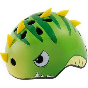 image:imageOutdoorMaster Kids Bike Helmet  Protective Adjustable Lightweight Comfortable  MultiSport for Boys and Girls 2 SizesDinosaur Green