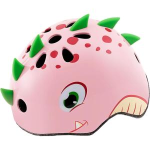 image:imageOutdoorMaster Kids Bike Helmet  Protective Adjustable Lightweight Comfortable  MultiSport for Boys and Girls 2 SizesDinosaur Pink