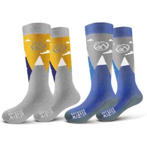 image:imageOutdoorMaster Merino Wool Ski Socks for Kids Boys amp Girls Thermal Winter Warm Snowboarding Socks for Cold WeatherBlue gray
