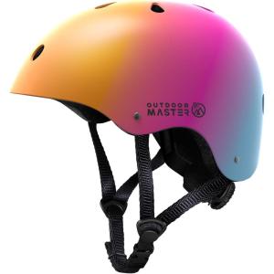 image:imageOutdoorMaster Youth amp Kids Bike Helmet  Adjustable MultiSports Skateboard Helmet with Removable Liners for Balance Bike Kids Scooter One Wheel HoverboardOrange Pink Blue