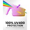 image:imageOutdoorMaster Hawk II Polarized Sports Sunglasses for Men Women UV400 Protection Cycling Baseball Running Fishing GolfBlue Framerevo Purple Cat3