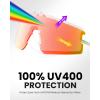 image:imageOutdoorMaster Hawk II Polarized Sports Sunglasses for Men Women UV400 Protection Cycling Baseball Running Fishing GolfWhite Framerevo Red Cat3