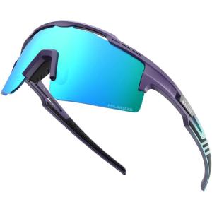 image:imageOutdoorMaster Hawk II Polarized Sports Sunglasses for Men Women UV400 Protection Cycling Baseball Running Fishing GolfBlue Framerevo Blue Cat3