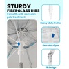 image:imageOutdoorMaster Beach Umbrellas for Sand with Sandbag amp Anchor 72ft Adjustable Umbrella for Beach Heavy Duty Wind Portable UPF50 Sunshade with Carry Bag for PatioBBlue Striped Simple
