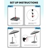 image:imageOutdoorMaster Beach Umbrellas for Sand with Sandbag amp Anchor 72ft Adjustable Umbrella for Beach Heavy Duty Wind Portable UPF50 Sunshade with Carry Bag for PatioBlue Red Striped Dual Fold