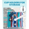image:imageOutdoorMaster Beach Umbrellas for Sand with Sandbag amp Anchor 72ft Adjustable Umbrella for Beach Heavy Duty Wind Portable UPF50 Sunshade with Carry Bag for PatioBlue Red Striped Cup Holder