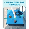 image:imageOutdoorMaster Beach Umbrellas for Sand with Sandbag amp Anchor 72ft Adjustable Umbrella for Beach Heavy Duty Wind Portable UPF50 Sunshade with Carry Bag for PatioTurquoise Striped Cup Holder