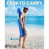 image:imageOutdoorMaster Beach Umbrellas for Sand with Sandbag amp Anchor 72ft Adjustable Umbrella for Beach Heavy Duty Wind Portable UPF50 Sunshade with Carry Bag for PatioDark Blue Striped Simple