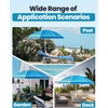 image:imageOutdoorMaster Beach Umbrellas for Sand with Sandbag amp Anchor 72ft Adjustable Umbrella for Beach Heavy Duty Wind Portable UPF50 Sunshade with Carry Bag for PatioLight Blue Striped Cup Holder