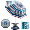 image:imageOutdoorMaster Beach Umbrellas for Sand with Sandbag amp Anchor 72ft Adjustable Umbrella for Beach Heavy Duty Wind Portable UPF50 Sunshade with Carry Bag for PatioBlue Red Striped Cup Holder