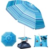 Light Blue Striped Cup Holder