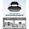 image:imageOutdoorMaster Beach Tent with Blackout Shelter Technology Portable Sun Shade Shelter 4 Person Pop Up Beach Tents with UPF 50 UV Protection 95mm Thick Pole 3 Ventilating Mesh Windows KahkiKhaki