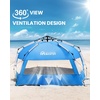 image:imageOutdoorMaster Beach Tent with Blackout Shelter Technology Portable Sun Shade Shelter 4 Person Pop Up Beach Tents with UPF 50 UV Protection 95mm Thick Pole 3 Ventilating Mesh Windows KahkiOcracoke Coast