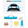 image:imageOutdoorMaster Beach Tent with Blackout Shelter Technology Portable Sun Shade Shelter 4 Person Pop Up Beach Tents with UPF 50 UV Protection 95mm Thick Pole 3 Ventilating Mesh Windows KahkiBlue
