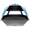 image:imageOutdoorMaster Beach Tent with Blackout Shelter Technology Portable Sun Shade Shelter 4 Person Pop Up Beach Tents with UPF 50 UV Protection 95mm Thick Pole 3 Ventilating Mesh Windows KahkiBlue