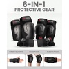 image:imageOutdoorMaster Knee Pads for Skating Knee and Elbow Pads for Adult ampYouth  Skateboard Protective Gear with Wrist Guards 3 in 1 Saver Series for SkateBlack