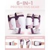 image:imageOutdoorMaster Knee Pads for Skating Knee and Elbow Pads for Adult ampYouth  Skateboard Protective Gear with Wrist Guards 3 in 1 Saver Series for SkatePink