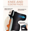 image:imageOutdoorMaster Knee Pads for Skating Knee and Elbow Pads for Adult ampYouth  Skateboard Protective Gear with Wrist Guards 3 in 1 Saver Series for SkateOrange