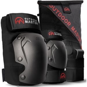 image:imageOutdoorMaster Knee Pads for Skating Knee and Elbow Pads for Adult ampYouth  Skateboard Protective Gear with Wrist Guards 3 in 1 Saver Series for SkateBlack