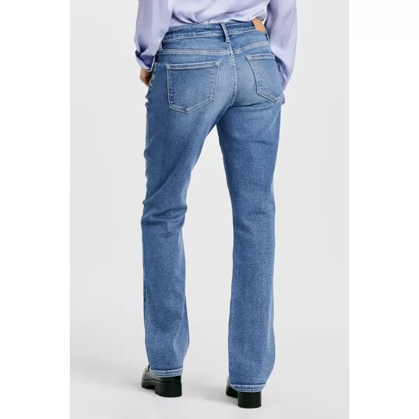 DEAR JOHN Women's Playback Mid Rise Slim Straight Jeans
