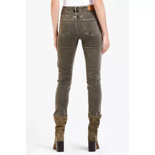 DEAR JOHN Women's Stella Super High Rise Cropped Slim Straight Jeans