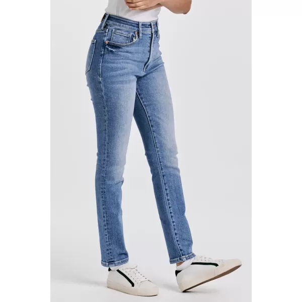 DEAR JOHN Women's Stella Super High Rise Cropped Slim Straight Jeans