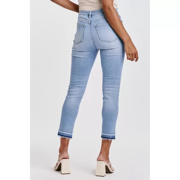 DEAR JOHN Women's Stella Super High Rise Cropped Slim Straight Jeans