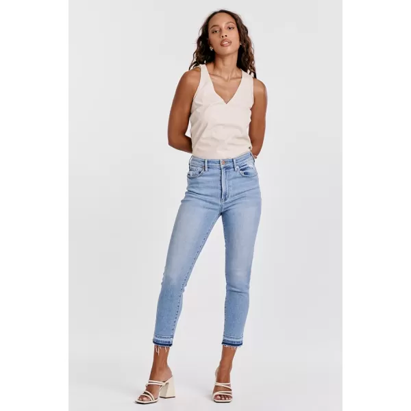 DEAR JOHN Women's Stella Super High Rise Cropped Slim Straight Jeans