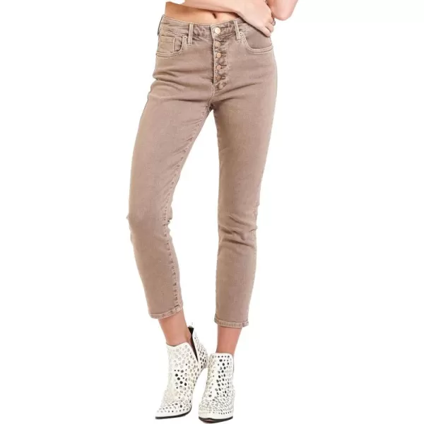 DEAR JOHN Women's Stella Super High Rise Cropped Slim Straight Jeans