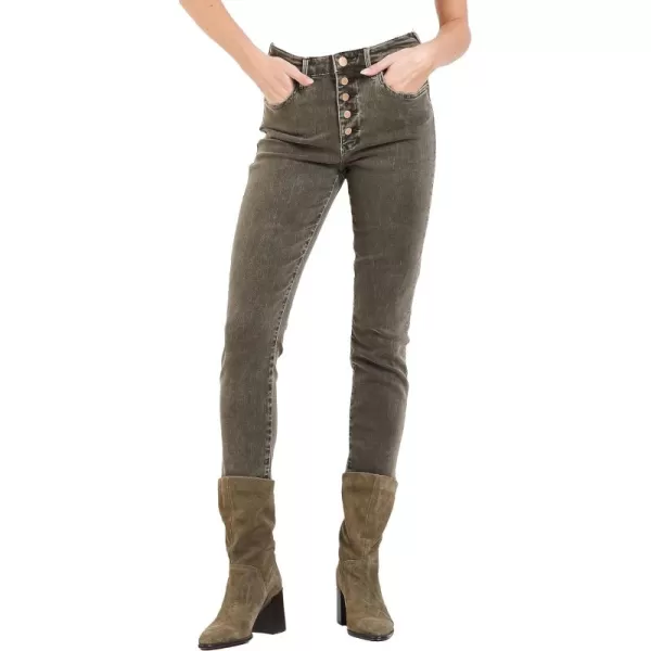 DEAR JOHN Women's Stella Super High Rise Cropped Slim Straight Jeans