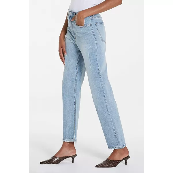 DEAR JOHN Women's 90's High Rise Ankle Straight Denim Jeans