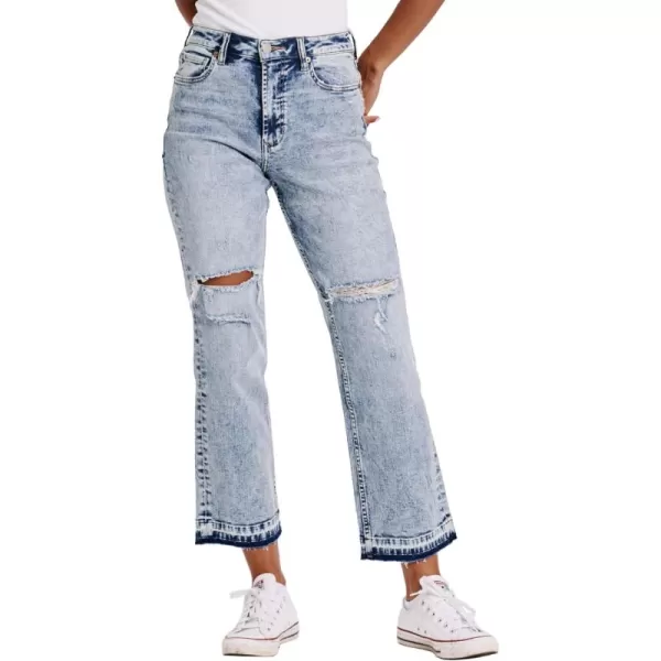 DEAR JOHN Women's 90's High Rise Ankle Straight Denim Jeans