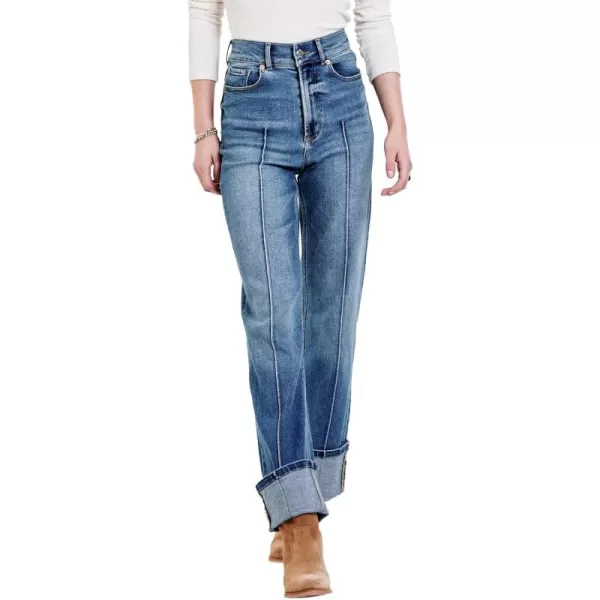 DEAR JOHN Women's Holly Super High Rise Straight Jeans
