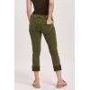 imageDEAR JOHN Blaire Womens Straight Jeans Mid Rise Cuffed InseamArmy