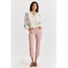 imageDEAR JOHN Blaire Womens Straight Jeans Mid Rise Cuffed InseamBlush