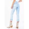imageDEAR JOHN Blaire Womens Straight Jeans Mid Rise Cuffed InseamGolden Cream