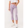 imageDEAR JOHN Blaire Womens Straight Jeans Mid Rise Cuffed InseamOrchid Petal