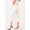 imageDEAR JOHN Blaire Womens Straight Jeans Mid Rise Cuffed InseamWhite