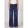 imageDEAR JOHN Micah Wide Leg Jeans Mid Rise Raw Cut Hem  Full Length Inseam  Stretch Denim  Night  Size 27