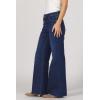 imageDEAR JOHN Micah Wide Leg Jeans Mid Rise Raw Cut Hem  Full Length Inseam  Stretch Denim  Night  Size 27