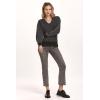 imageDEAR JOHN Zyra Womens Thermal Sweater Oversized Top VNeck Drop Shoulder Long SleeveBlack