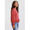 imageDEAR JOHN Zyra Womens Thermal Sweater Oversized Top VNeck Drop Shoulder Long SleeveViva Magenta