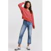 imageDEAR JOHN Zyra Womens Thermal Sweater Oversized Top VNeck Drop Shoulder Long SleeveViva Magenta