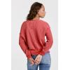 imageDEAR JOHN Zyra Womens Thermal Sweater Oversized Top VNeck Drop Shoulder Long SleeveViva Magenta