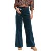 imageDEAR JOHN Audrey High Rise Wide Leg Full Inseam Womens PantsTeal Velveteen