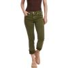 imageDEAR JOHN Blaire Womens Straight Jeans Mid Rise Cuffed InseamArmy